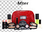 do background removal, white editing and reflection image service